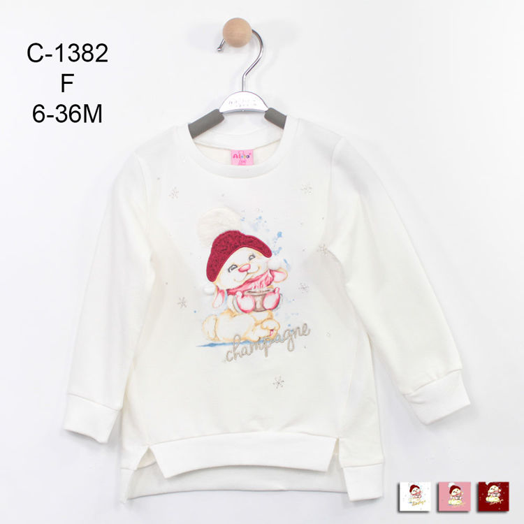 Picture of C1382 - THERMAL FLEECY COTTON GIRLS TOP 6MONTHS - 3/4 YEARS